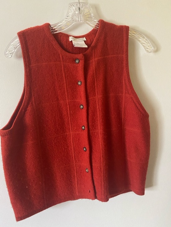 Pierre Cardin Vintage 1990s Button-Front Knit Sweater Vest - Picture 2 of 6